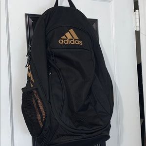 Black and gold Adidas Backpack